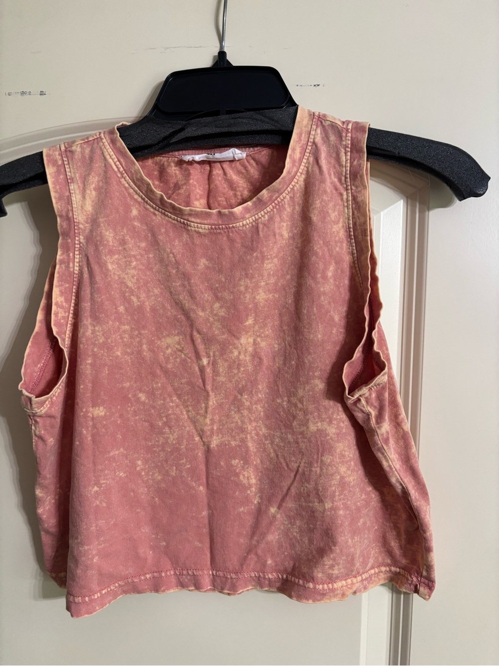 Double Zero Pink Washed Cropped Tank